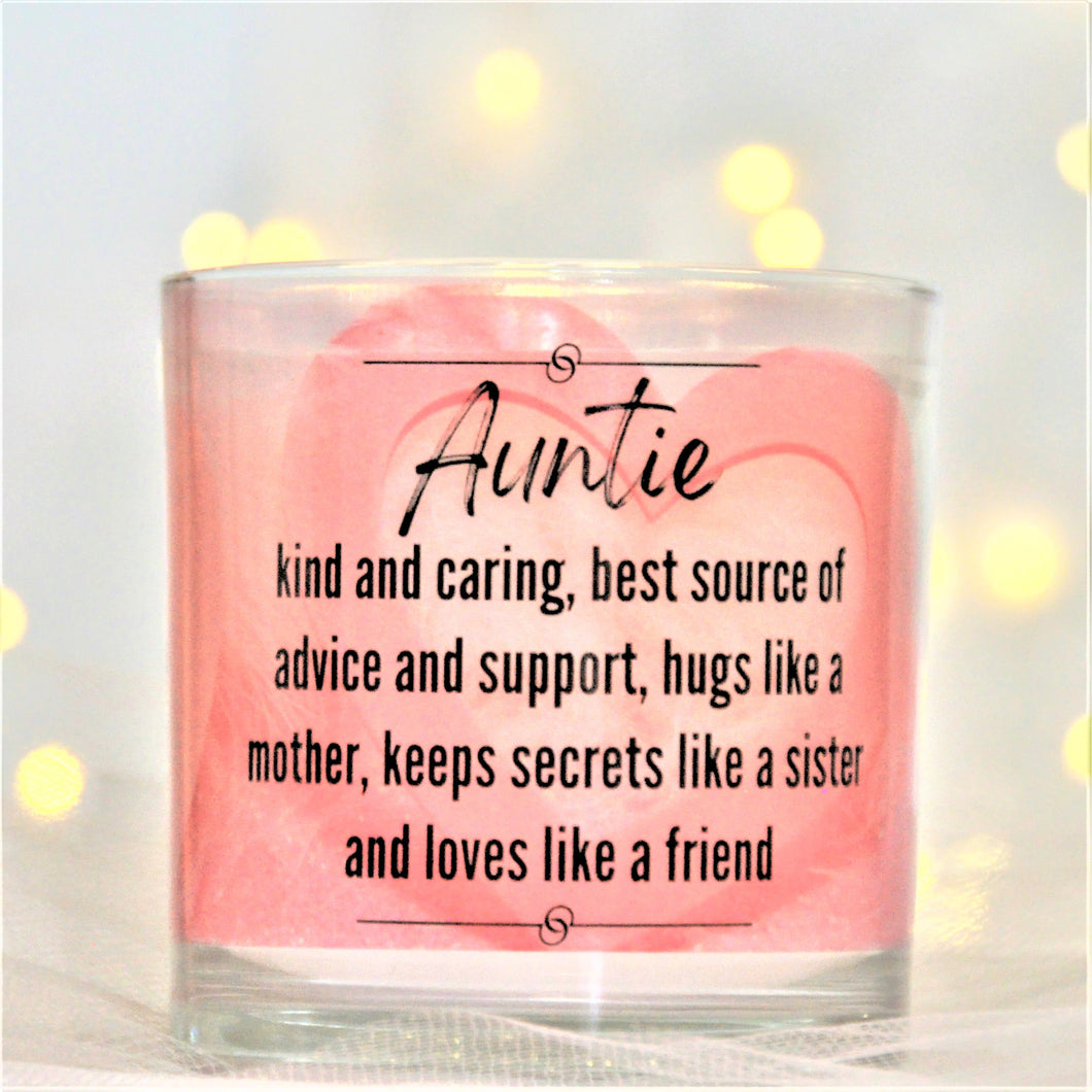 Auntie kind and caring, best source of advice and and support, hugs like a mother, keeps secrets like a sister and loves like a friend