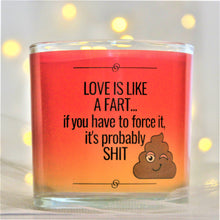 Load image into Gallery viewer, LOVE IS LIKE A FART...if you have to force it, it&#39;s probably SHIT
