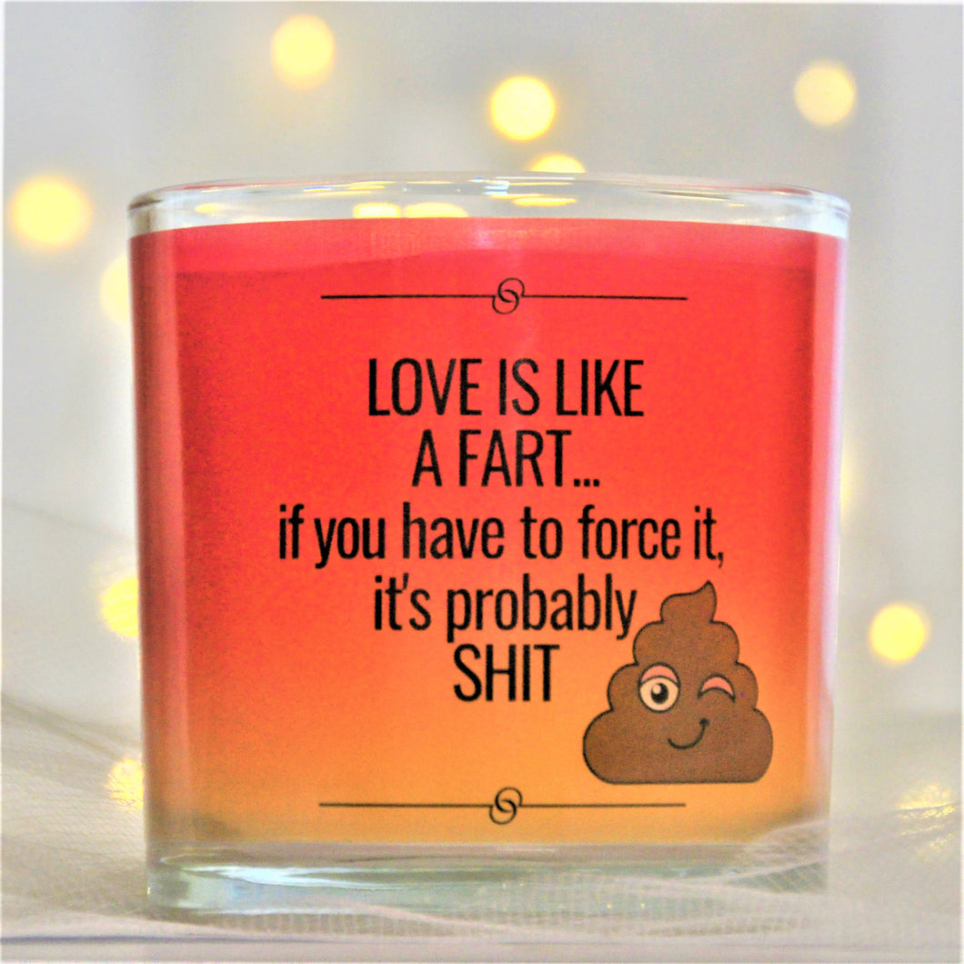 LOVE IS LIKE A FART...if you have to force it, it's probably SHIT